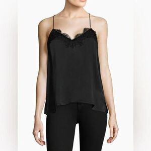 NWT S Lace Cami NYC Black Camisole RacerBack Tank Top Dainty Coquette Feminine